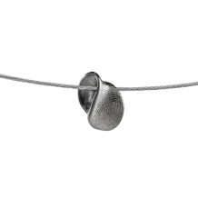 Zilveren design vingerafdruk hanger bol