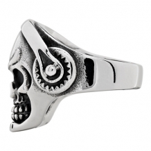 Zippo headphone skull ring zijkant