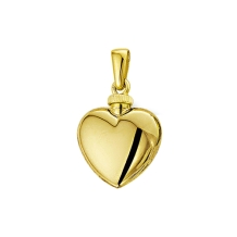 Gouden hartvormig urnhanger 20mm