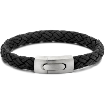 Zwart getordeerde armband