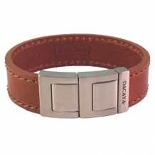 Dacaya armband Fat Chopper cognac bruin