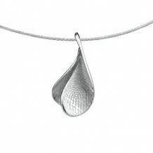 Zilveren design vingerafdruk hanger