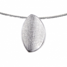 Ovale zilveren design ashanger met asbuisje