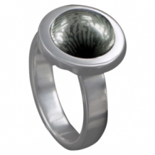 Vingerafdruk ring met steen 811