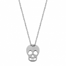 Zilveren ketting met skull bedel