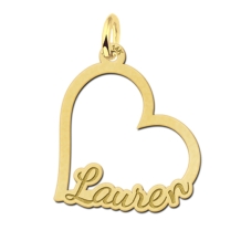 Gouden hart hanger naam Names4ever