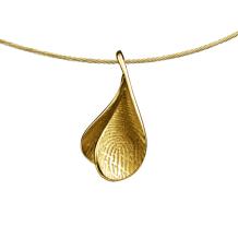 Gouden design vingerafdruk hanger