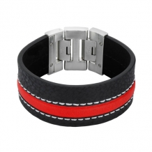 Dacaya armband high way zwart-rood