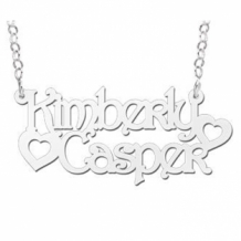 Dubbele naamketting zilver Names4ever Kimberly-Casper