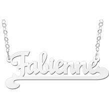 Zilveren naamketting Fabienne