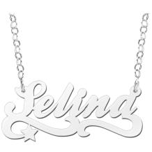 Zilveren naamketting Selina