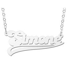 Zilveren naamketting Simone