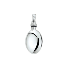 Zilveren ovale urnhanger